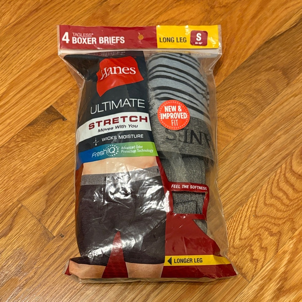 Hanes Men's Ultimate Stretch Boxer Briefs - Black and Gray Pack